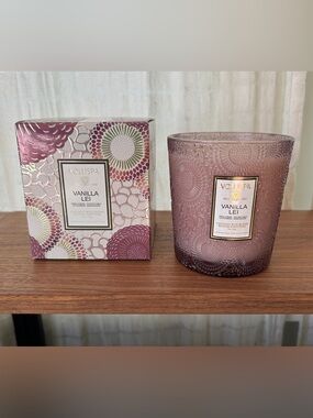 NIB Voluspa Vanilla Lei Glass Jar Candle from Anthropologie